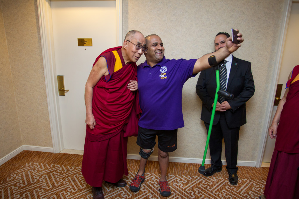 The Best Selfie Ever - Dalai Lama & Ramesh Ferris - End Polio Campaign