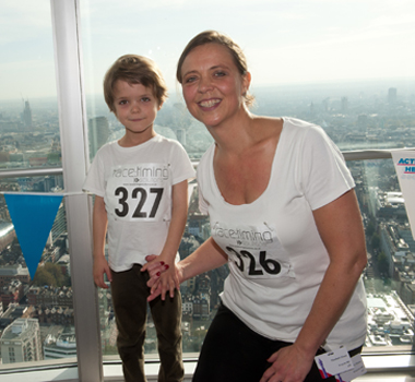 Five Year Old Takes On BT Tower Climb To Help His Grandad
