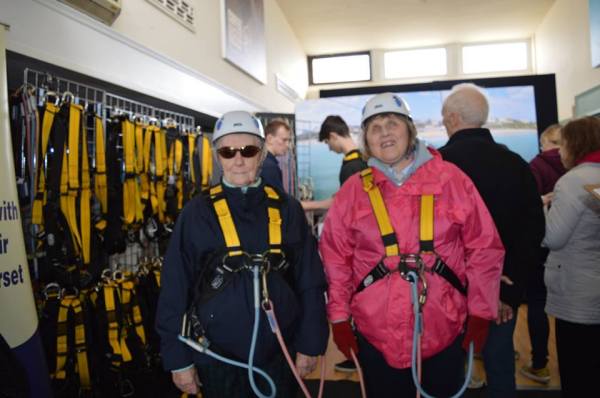 Blind and Partially Sighted People Take Part in First Ever Pier to Shore Zip Wire Experience