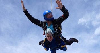 Supergran’s 120 mph skydive for trees!