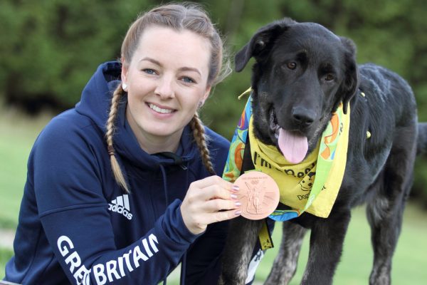 Leeds Olympian gets pup on track to new home