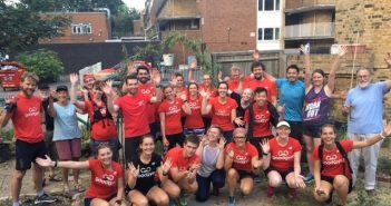 Charity work at a racing pace: runners help local community garden