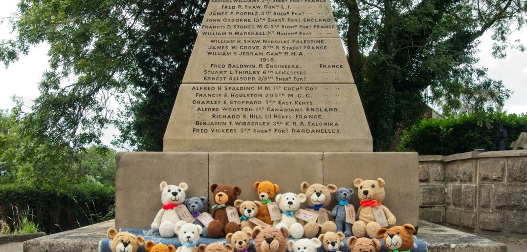 37 bears for the 37 village soldiers who never returned from the Great War