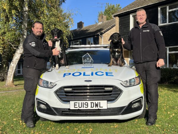 Four former rescue dogs recognised as police heroes